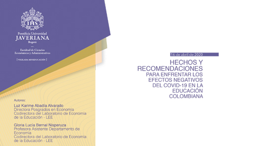 Hechos y recomendaciones para enfrentar los efectos negativos del covid-19 en la educación colombiana imagen